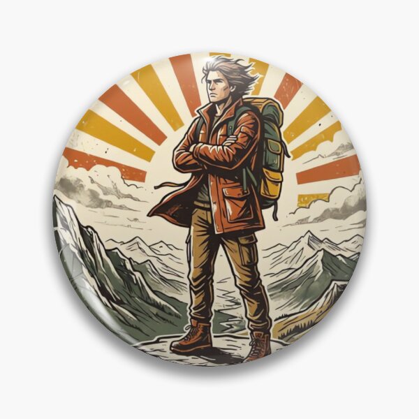 Item preview, Audacious Retro Mountain Adventure Vintage Explorer designed and sold by urbinet.