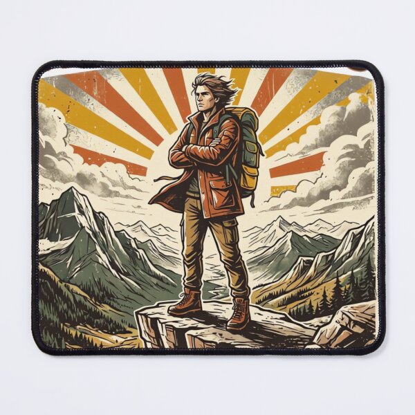 Item preview, Audacious Retro Mountain Adventure Vintage Explorer designed and sold by urbinet.
