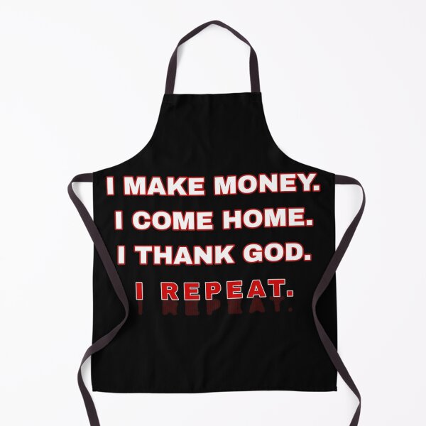 Item preview, I Make Money I Come Home I Thank God I Repeat - Red Typography with Shadow Reflection designed and sold by 101-Stor.