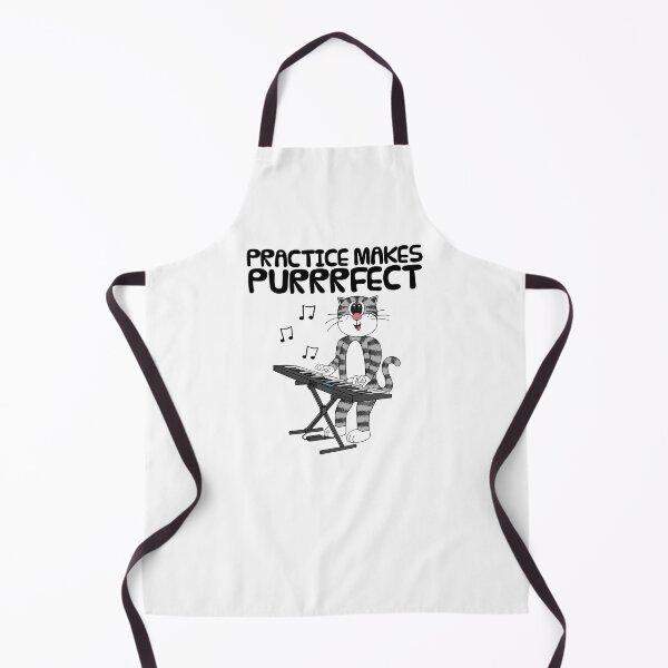 Item preview, Cat Playing Keyboard, Practice Makes Purrrfect, Pianist Musician designed and sold by doodlerob.