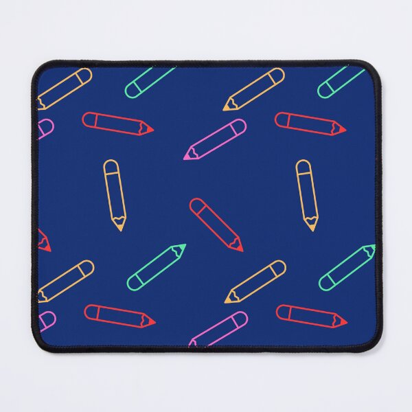 Item preview, Colorful Pencils on Navy blue Pattern designed and sold by BigDigital.