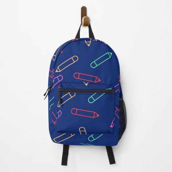 Item preview, Colorful Pencils on Navy blue Pattern designed and sold by BigDigital.