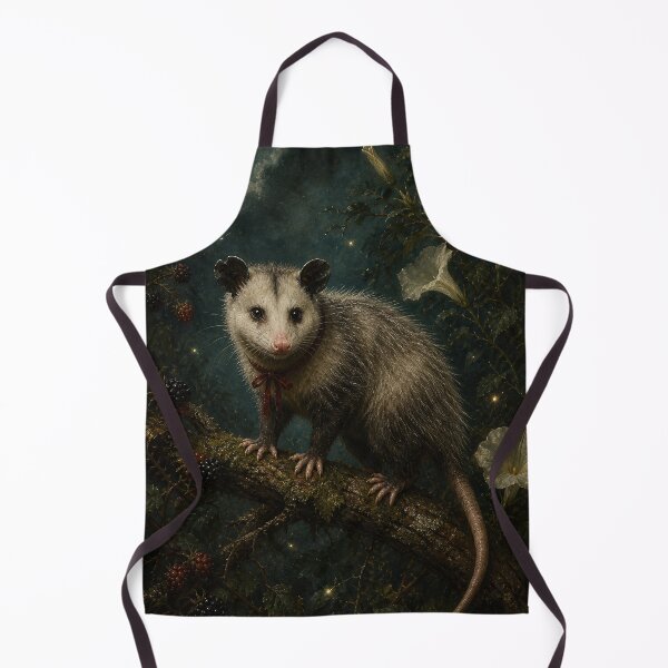 Item preview, Opossum with Moonflowers and Blackberries designed and sold by The-Art-of-D.
