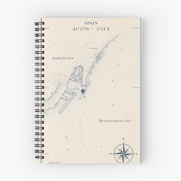 Item preview, Barcelona Coordinates coast cartography designed and sold by ChicClicker.