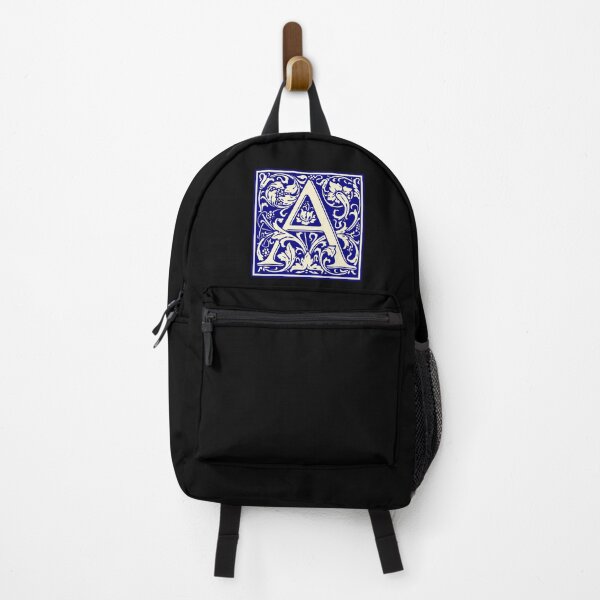 Artikelvorschau, William Morris Vintage Buchstabe A Monogramm Initiale Blau entworfen und verkauft von Jeallan Designs.