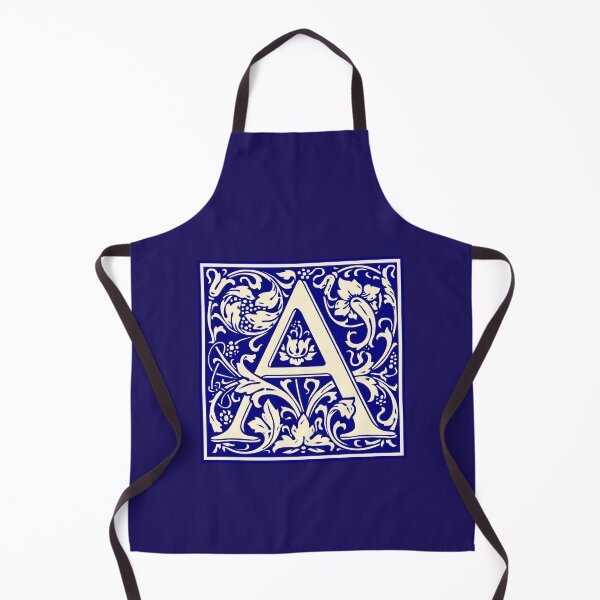 Artikelvorschau, William Morris Vintage Buchstabe A Monogramm Initiale Blau entworfen und verkauft von Jeallan Designs.