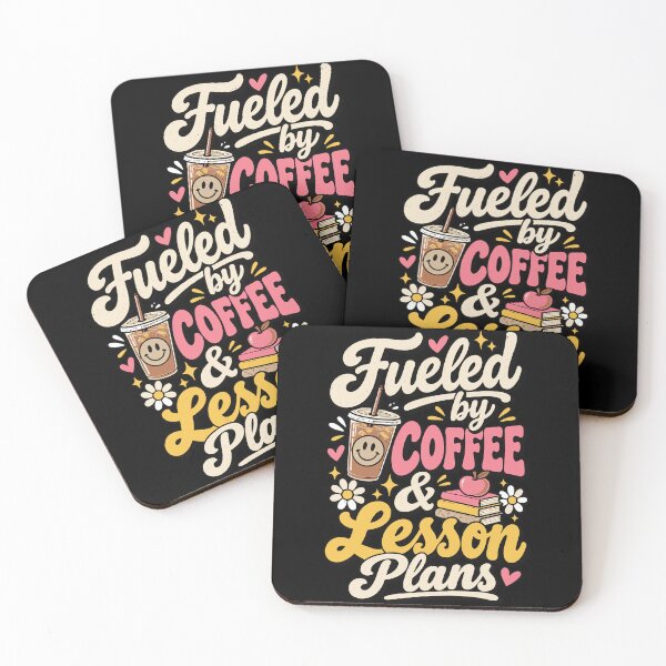 Item preview, Fueled by Coffee & Lesson Plans | Funny Teacher Design designed and sold by Sunday.Supply.
