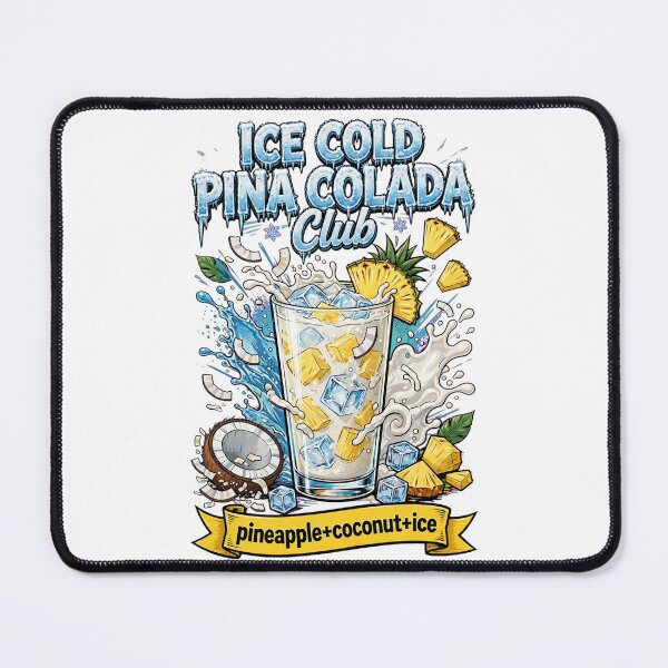Item preview, Ice Cold Pina Colada Club - Pineapple Coconut Ice Cocktail Art designed and sold by Neurospicy Trolls.