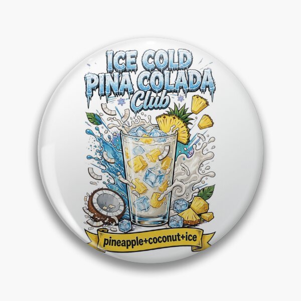 Item preview, Ice Cold Pina Colada Club - Pineapple Coconut Ice Cocktail Art designed and sold by Neurospicy Trolls.