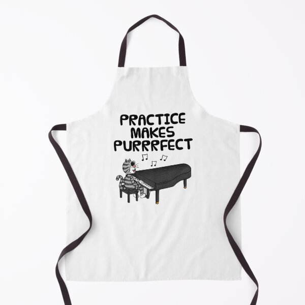 Item preview, Cat Playing Grand Piano, Practice Makes Purrrfect, Pianist Musician designed and sold by doodlerob.