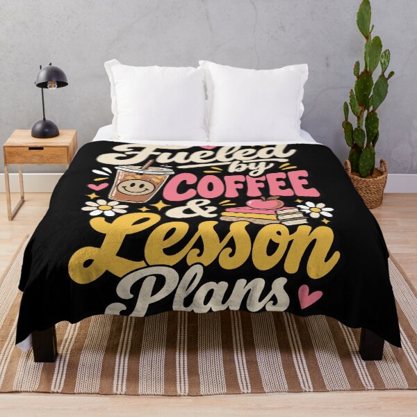 Item preview, Fueled by Coffee & Lesson Plans | Funny Teacher Design designed and sold by Sunday.Supply.