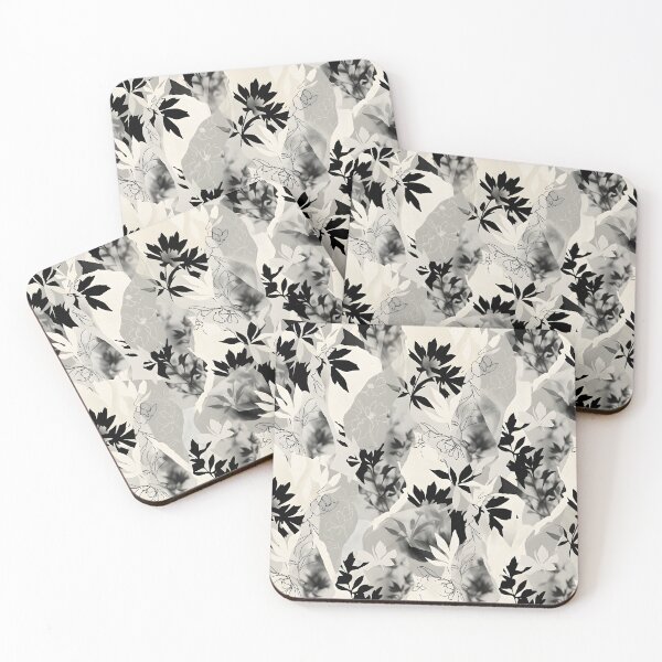 Item preview, Paper Black and White Floral Pattern | Petal Floral Print designed and sold by Her-XP.