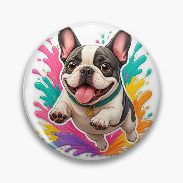 Item preview, French Bulldog Splash Pup – Cute Running Dog Graphic designed and sold by Benjipawprints.