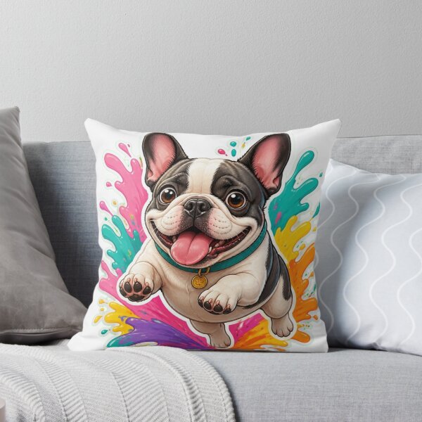 Item preview, French Bulldog Splash Pup – Cute Running Dog Graphic designed and sold by Benjipawprints.