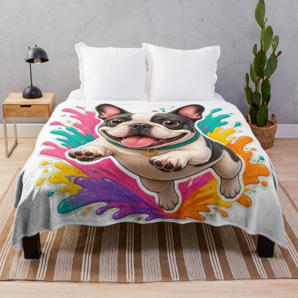 Item preview, French Bulldog Splash Pup – Cute Running Dog Graphic designed and sold by Benjipawprints.