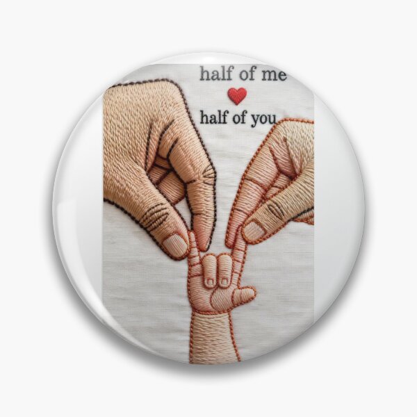 Item preview, Half Of Me Half Of You Embroidered Parents Holding Baby Hand designed and sold by Rahul Art Studio.