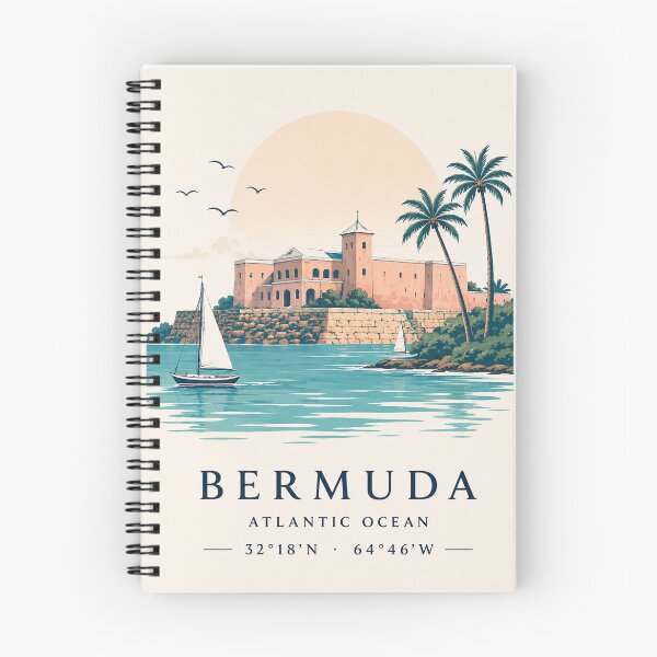 Item preview, Bermuda Coordinates Poster designed and sold by ChicClicker.