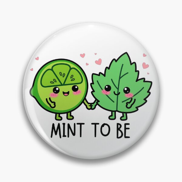 Artikelvorschau, Mint To Be – Niedliches Kawaii-Pärchen in Limette und Minze hält Händchen entworfen und verkauft von Neurospicy Trolls.