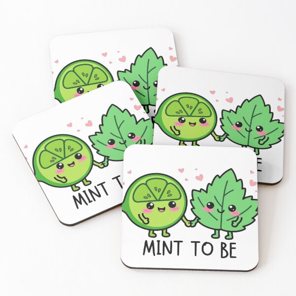 Item preview, Mint To Be - Cute Lime and Mint Kawaii Couple Holding Hands designed and sold by Neurospicy Trolls.