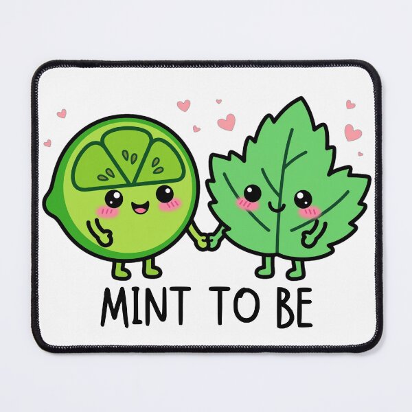 Item preview, Mint To Be - Cute Lime and Mint Kawaii Couple Holding Hands designed and sold by Neurospicy Trolls.