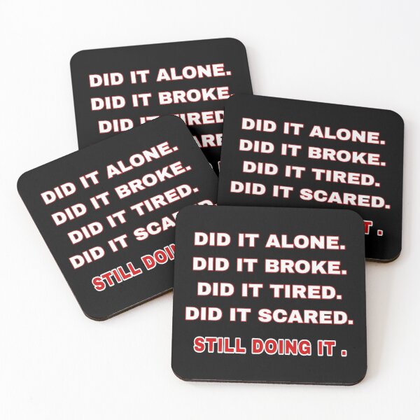 Item preview, Did It Alone Did It Broke Still Doing It - Red Bold Motivation designed and sold by 101-Stor.