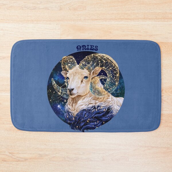 Item preview, Aries Zodiac Ram Astrology Celestial Constellation Gold Navy PNG designed and sold by MythicMood.