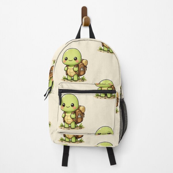 Item preview, Cute Traveling Turtle Backpack Seamless Pattern – Kawaii Adventure Turtle Design designed and sold by Moonlight Studio.