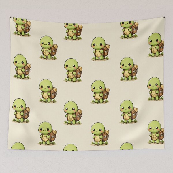 Item preview, Cute Traveling Turtle Backpack Seamless Pattern – Kawaii Adventure Turtle Design designed and sold by Moonlight Studio.