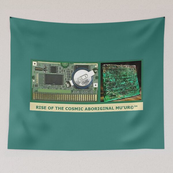 Item preview, Mu’ur (UM) Empire™ al-Benhadiel©™ design, Emerald Tablet Circuitry, green background designed and sold by HardyKnitDesign.