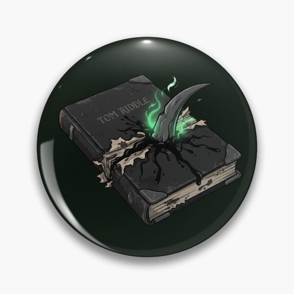 Item preview, Basilisk Fang Pierced Dark Magic Diary - Enchanted Horcrux Spellbook Illustration designed and sold by KreonaTime.