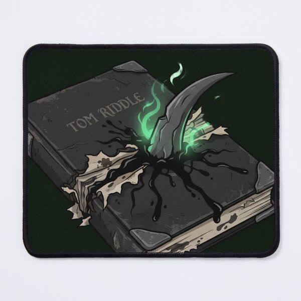 Item preview, Basilisk Fang Pierced Dark Magic Diary - Enchanted Horcrux Spellbook Illustration designed and sold by KreonaTime.