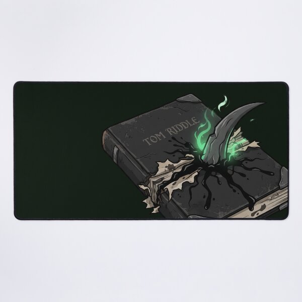 Item preview, Basilisk Fang Pierced Dark Magic Diary - Enchanted Horcrux Spellbook Illustration designed and sold by KreonaTime.