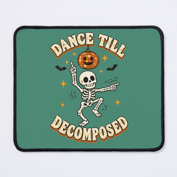 Item preview, Dance Till Decomposed Skeleton Pumpkin Disco Halloween Funny Design designed and sold by  MAD's Recreation Studio.