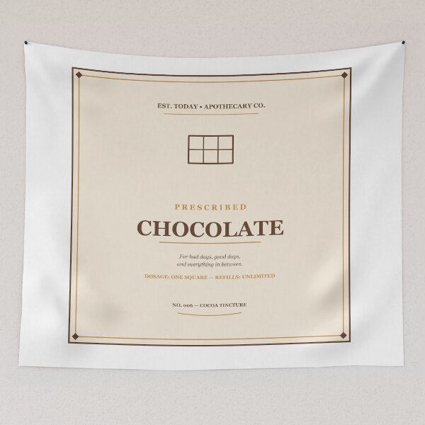 Item preview, Prescribed Chocolate Vintage Apothecary Label Sticker designed and sold by Mega-Shopping.