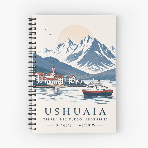 Item preview, Ushuaia Coordinates Poster designed and sold by ChicClicker.