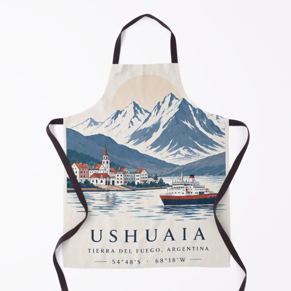 Item preview, Ushuaia Coordinates Poster designed and sold by ChicClicker.