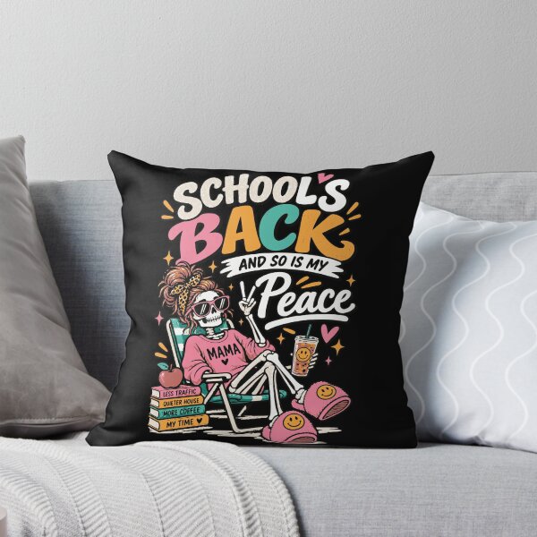Item preview, School’s Back and So Is My Peace | Funny Back to School Mom designed and sold by Sunday.Supply.