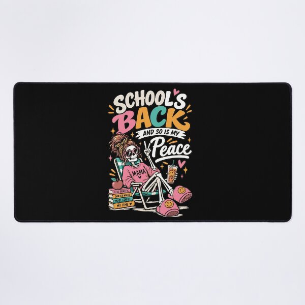 Item preview, School’s Back and So Is My Peace | Funny Back to School Mom designed and sold by Sunday.Supply.