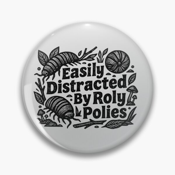 Item preview, Easily Distracted By Roly Polies Funny Isopod Linocut Art designed and sold by MarCinu Art.