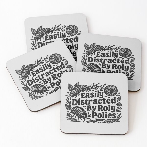 Item preview, Easily Distracted By Roly Polies Funny Isopod Linocut Art designed and sold by MarCinu Art.