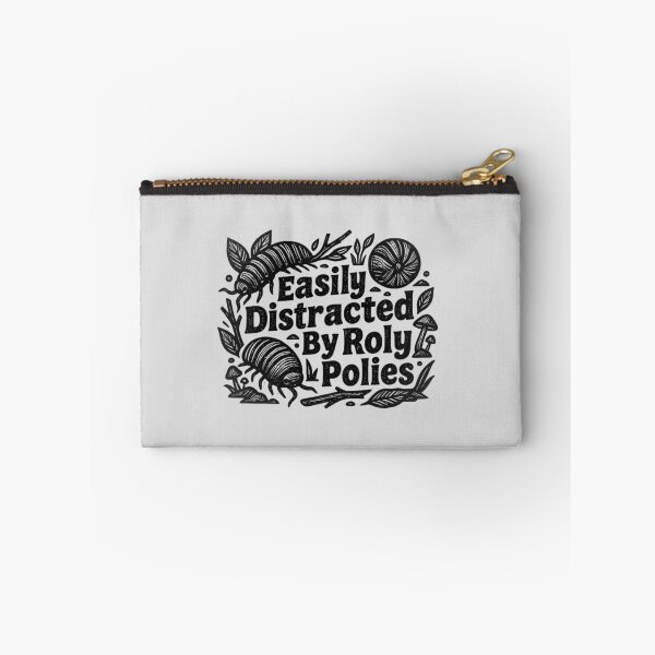 Item preview, Easily Distracted By Roly Polies Funny Isopod Linocut Art designed and sold by MarCinu Art.