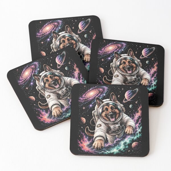 Item preview,   Cosmic German Shepherd Dog Astronaut Galaxy Adventure | Colorful Space Fantasy Art designed and sold by SOUFIANE1991.