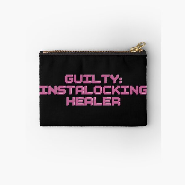 Item preview, Guilty: Instalocking Healer Gaming Quote Pixel Art Decal designed and sold by alexmaushaus.