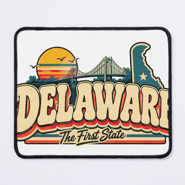 Item preview, Delaware First State Vintage Bridge Retro State Pride Graphic Tee designed and sold by TM DESIGNS AND MORE.