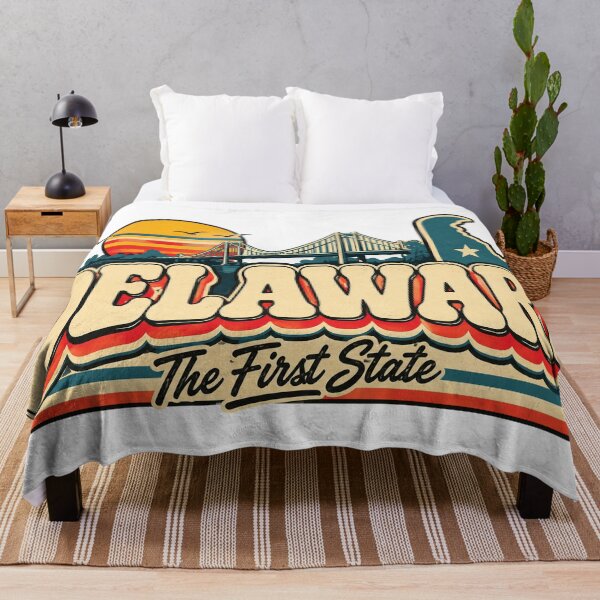 Item preview, Delaware First State Vintage Bridge Retro State Pride Graphic Tee designed and sold by TM DESIGNS AND MORE.