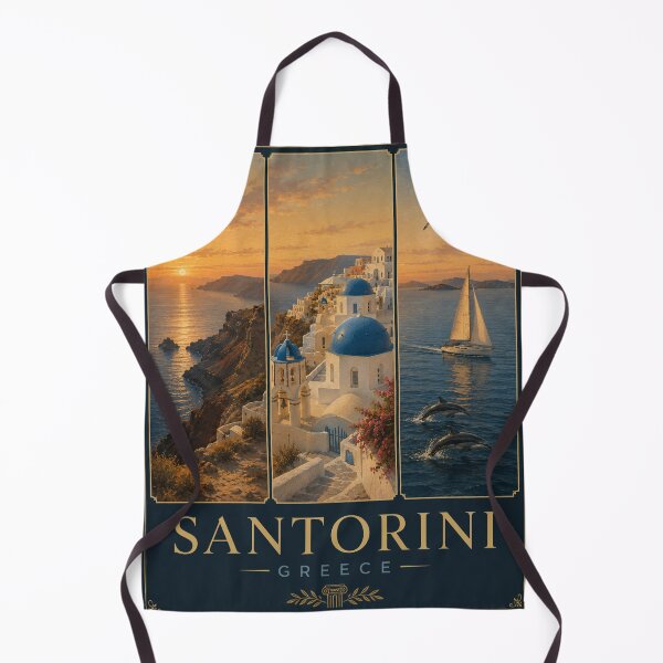 Item preview, Santorini Greece triptych designed and sold by ChicClicker.