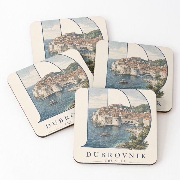 Item preview, Dubrovnik Coordinates Letter designed and sold by ChicClicker.
