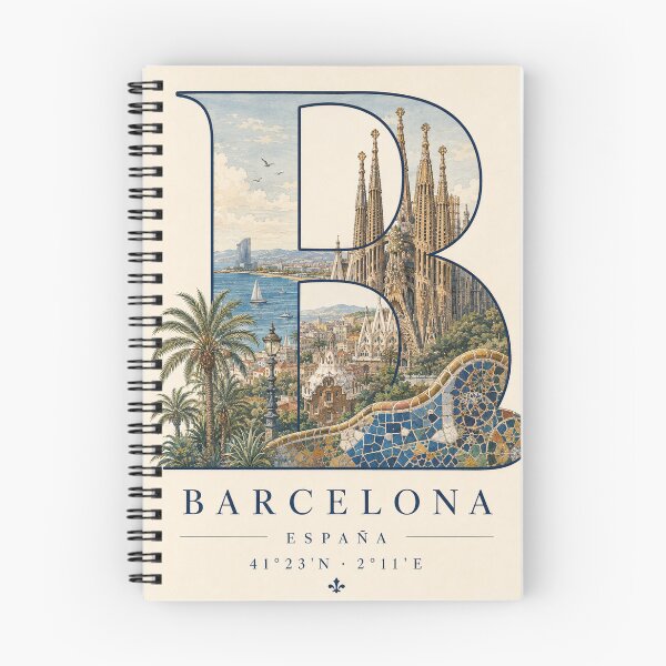 Artikelvorschau, Barcelona-Buchstabenkoordinaten entworfen und verkauft von ChicClicker.