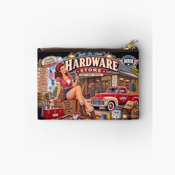 Item preview, Vintage American Hardware Store Retro Poster designed and sold by Normandy Road Heritage.