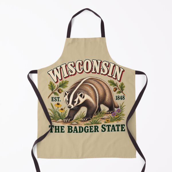 Item preview, Wisconsin Badger State Vintage Wildlife Illustration designed and sold by radiogalaxy.